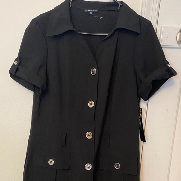 NWT Black shirt dress by true envy size 14 - Picture 2 of 5